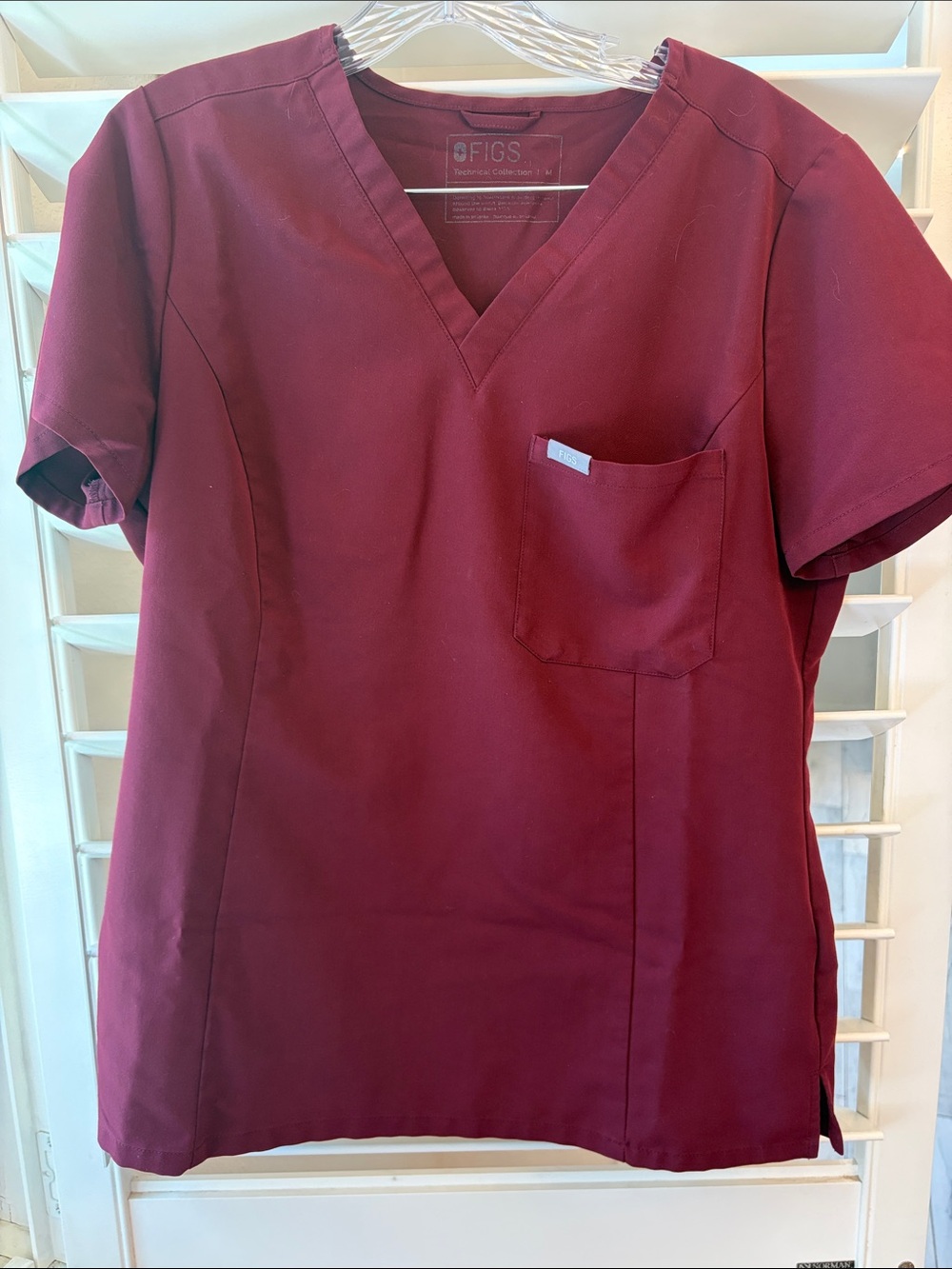 FIGS Technical Collection Scrub Top in Berry